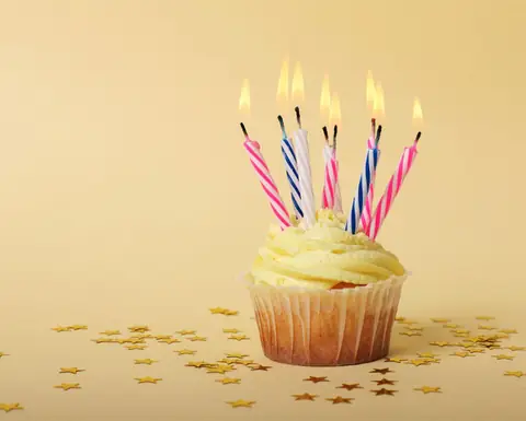 Cumpleaños: cupcake y velas